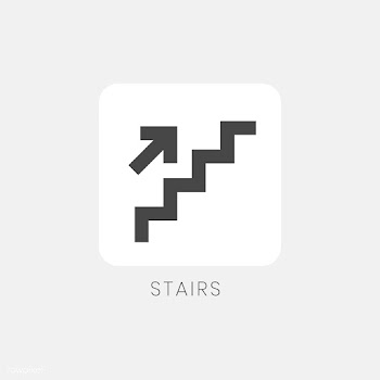 Gray up arrow stairs icon sign vector | Free stock vector - 538354