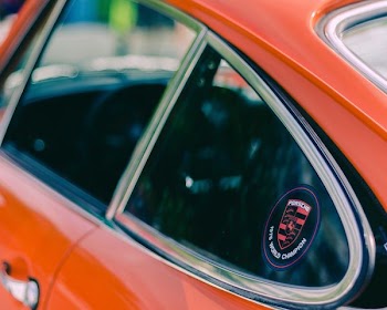 gray vehicle quarter window