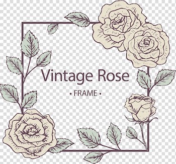 Gray vintage rose frame illustration, Floral design Snapchat, Retro rose borders transparent background PNG clipart