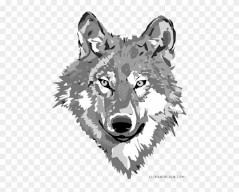 Gray Wolf Animal Free Black White Clipart Images Clipartblack - Wolf Clip Art
