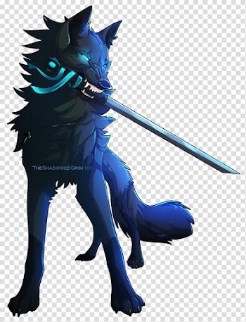 Gray wolf Aniu Drawing Anime Pack, BLUE WOLF transparent background PNG clipart