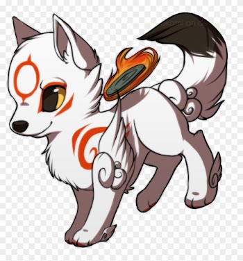 Gray Wolf Chibi Drawing Anime Clip Art - Chibi Flying Wolf