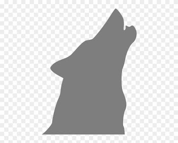 Gray Wolf Clip Art - Draw A Howling Wolf Silhouette