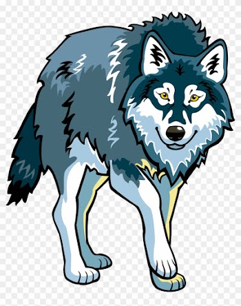 Gray Wolf Coyote Clip Art - Gray Wolf Coyote Clip Art