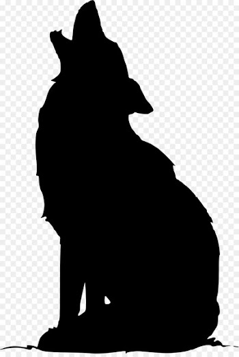 Gray wolf Coyote Silhouette Clip art - Silhouette 