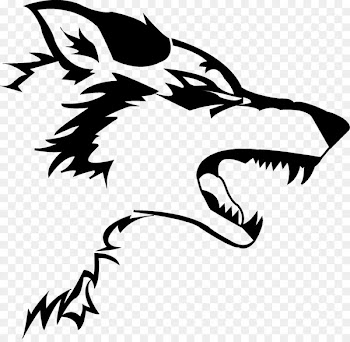 Gray wolf Decal Logo Black wolf Sticker - Wolf shadow 