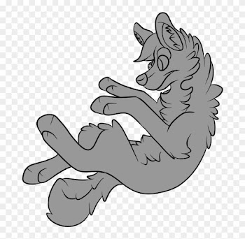 Gray Wolf Deviantart Drawing - Fursuit Badge Line Art