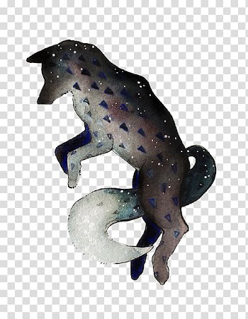 Gray wolf Drawing Work of art Illustration, Painted wolf transparent background PNG clipart