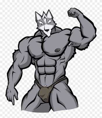 Gray Wolf Muscle Bodybuilding Wolf O'donnell Clip Art - Gray Wolf Muscle Bodybuilding Wolf O'donnell Clip Art