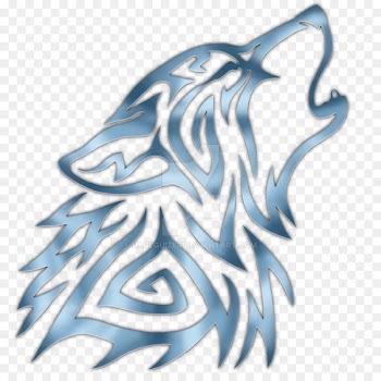 Gray wolf Pack Drawing Tattoo - wolf howling in the moonlight 