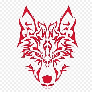 Gray wolf Sticker Wall decal Logo - Fierce wolf 