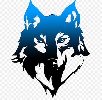 Gray wolf T-shirt Hoodie Logo Art - BLUE WOLF 