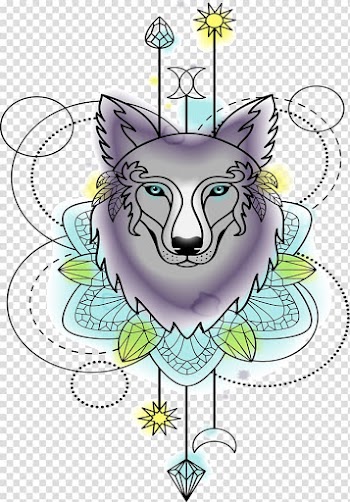 Gray wolf Watercolor painting Illustration, Watercolor wolf head totem transparent background PNG clipart