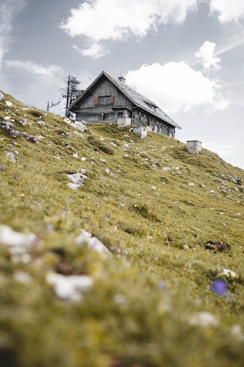 Gray Wooden House on Green Mountain