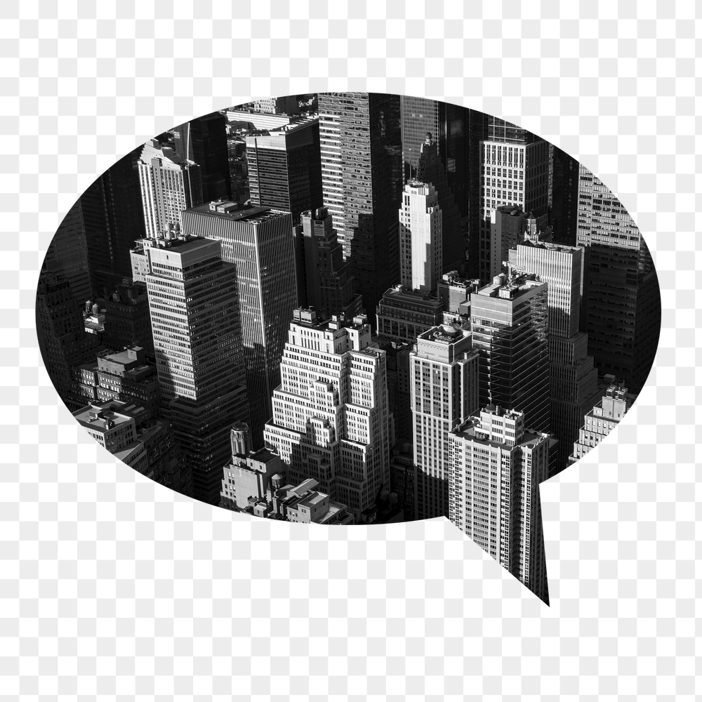 Grayscale buildings png badge sticker, | Free PNG - rawpixel