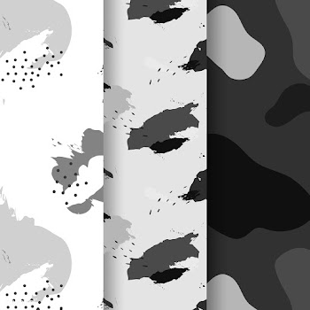 Grayscale Memphis pattern design vector | Free stock vector - 535620