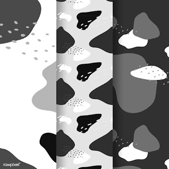 Grayscale Memphis pattern design vector | Free stock vector - 535650