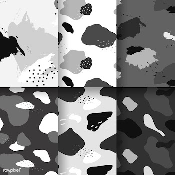 Grayscale Memphis pattern design vector | Free stock vector - 535660