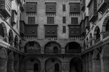 Grayscale of Concrete Building