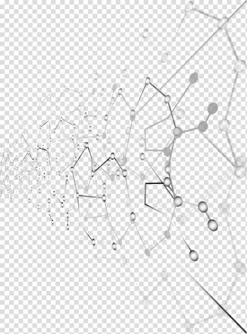 Grayscale of wire illustration, Point Euclidean Computer file, Science and technology lines dot transparent background PNG clipart