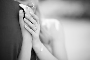 Grayscale of Woman Hugging