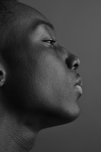 Grayscale Photo of a Man's Profile