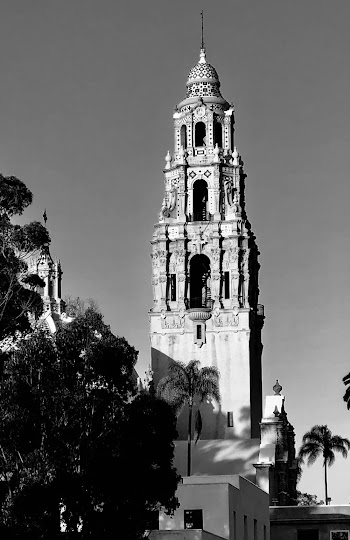 Grayscale Photo of a Tower