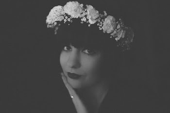 Grayscale Photo of a Woman With a Flower Crown