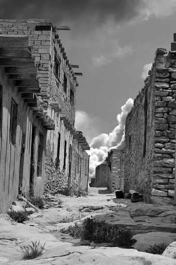 Grayscale Photo of Ancient Ruins