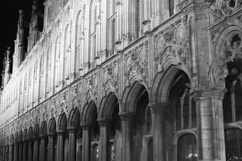 Grayscale Photo of Archways