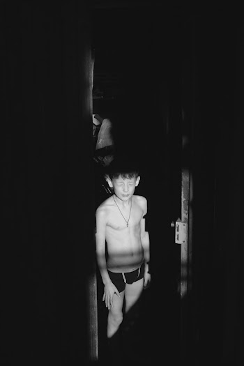 Grayscale Photo Of Boy Wearing Boxer Shorts