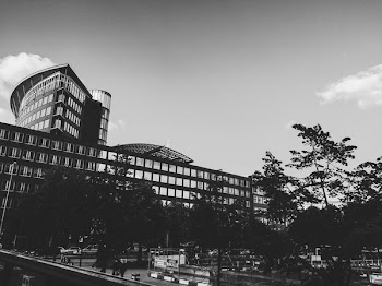 Grayscale Photo of Building