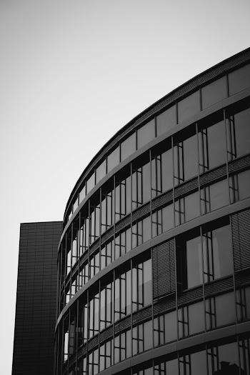 Grayscale Photo of Building