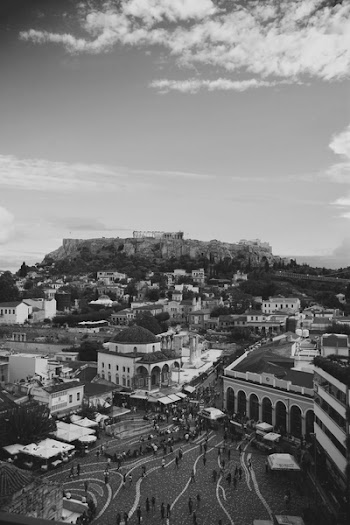 Grayscale Photo of Buildings