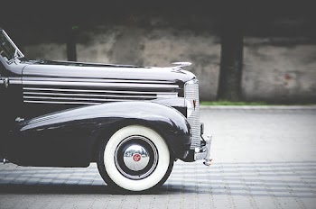 Grayscale Photo of Car