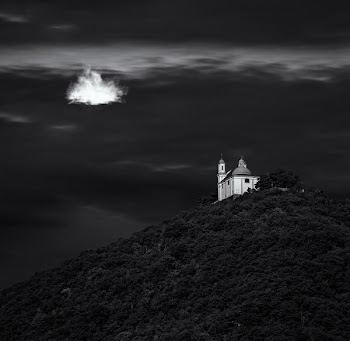 Grayscale Photo of Castle