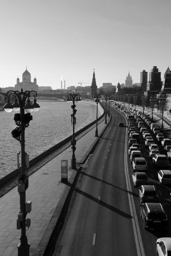 Grayscale Photo of City Skyline · Free Stock Photo