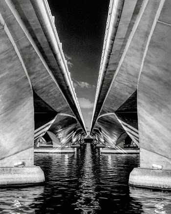 Grayscale Photo of Esplanade Bridge