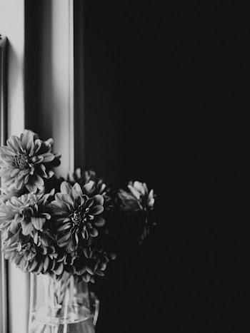 Grayscale Photo Of Flowers