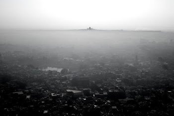 grayscale photo of high-rise building