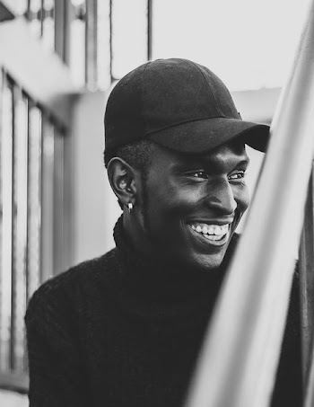 grayscale photo of man
