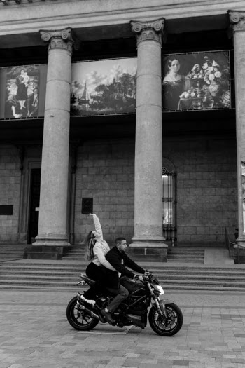 Grayscale Photo of Man Riding Motorcycle · Free Stock Photo