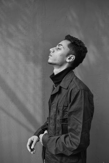 Grayscale Photo of Man Standing