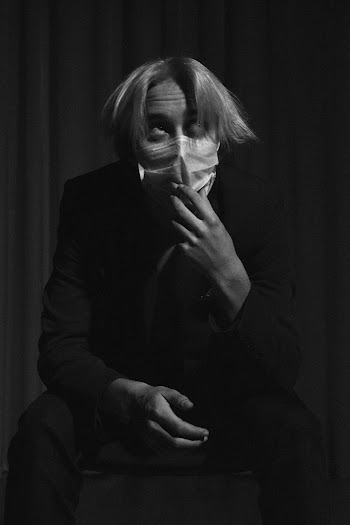 Grayscale Photo of Man Wearing Face Mask