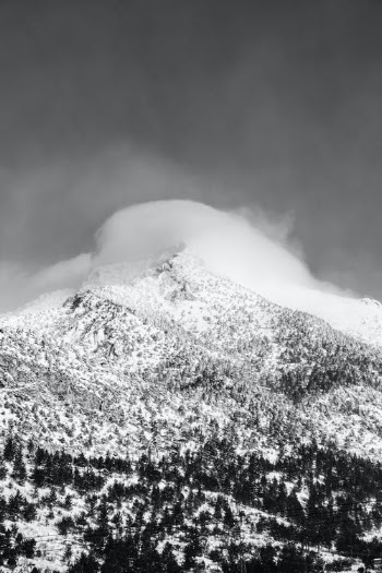 Grayscale Photo of Mountain Covered With Snow · Free Stock Photo