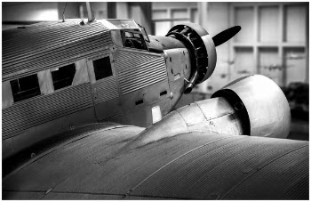 Grayscale Photo of Plane