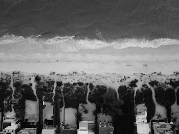 Grayscale Photo of Sea