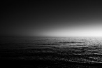 grayscale photo of sea