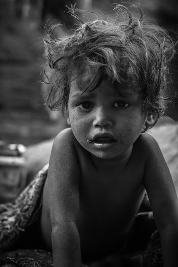 Grayscale Photo Of Toddler