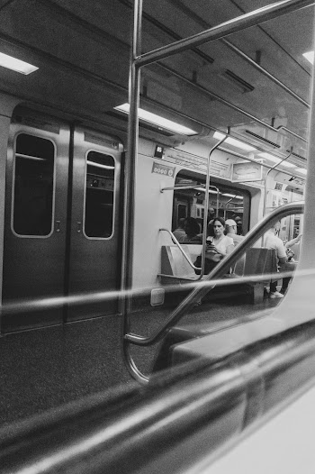 Grayscale Photo of Train
